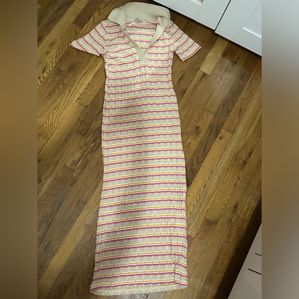 Zara flattering summer strip dress